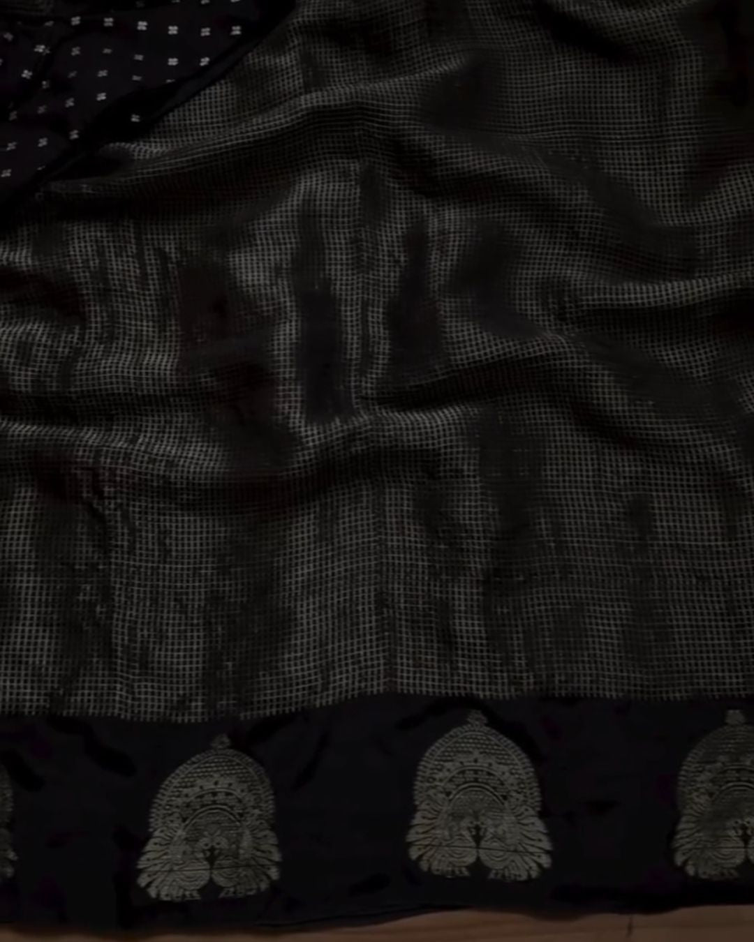 Black Tushar Silk Saree