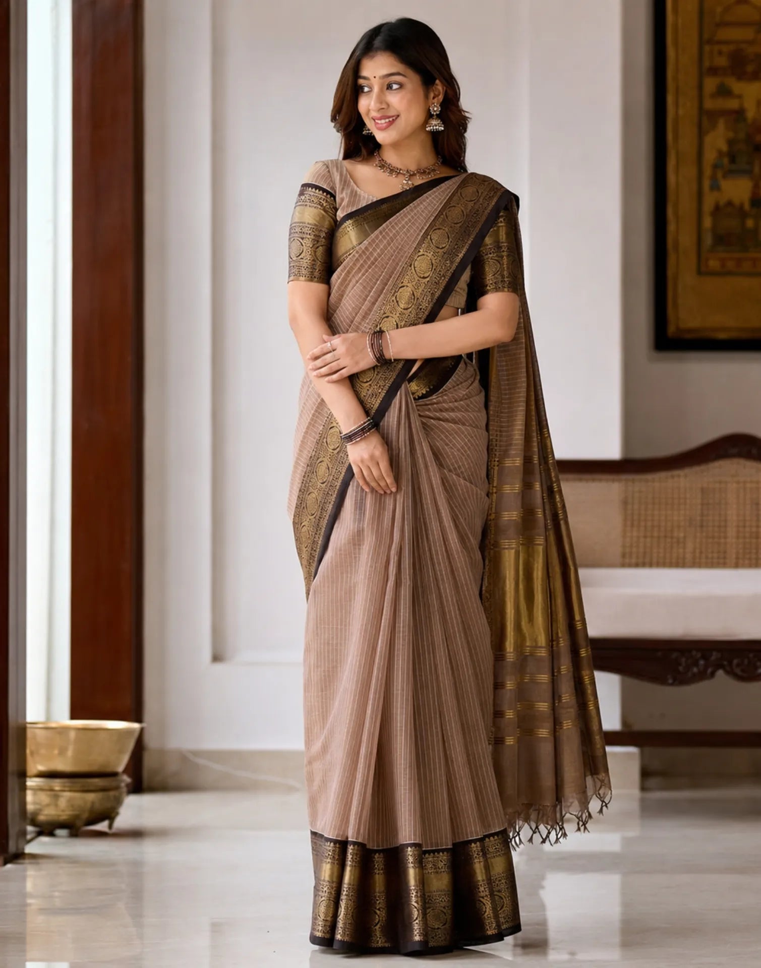 Black Elegance Silk Saree