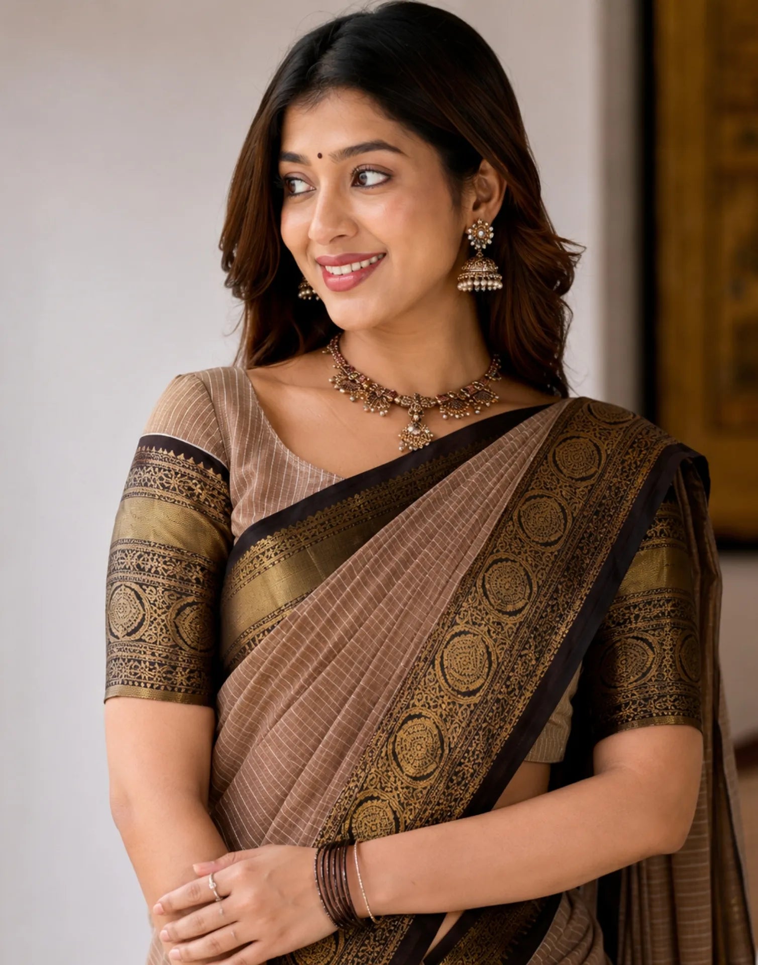 Black Elegance Silk Saree