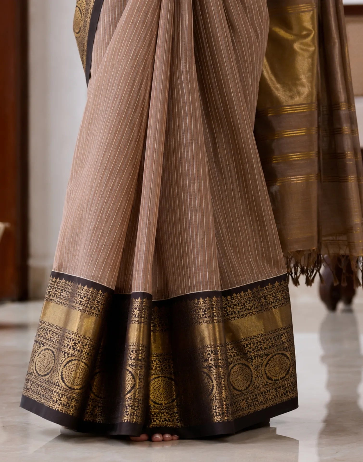Black Elegance Silk Saree