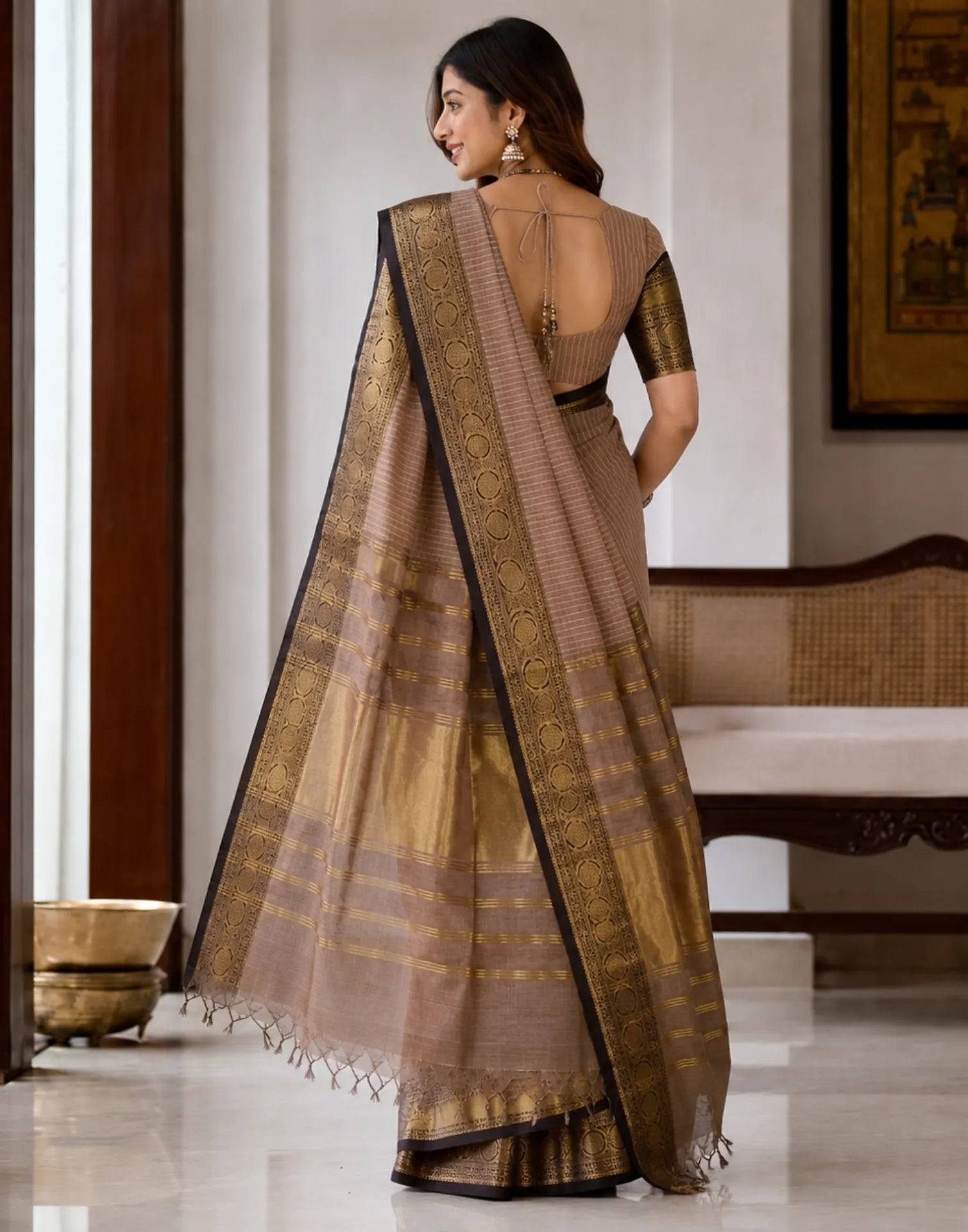 Black Elegance Silk Saree