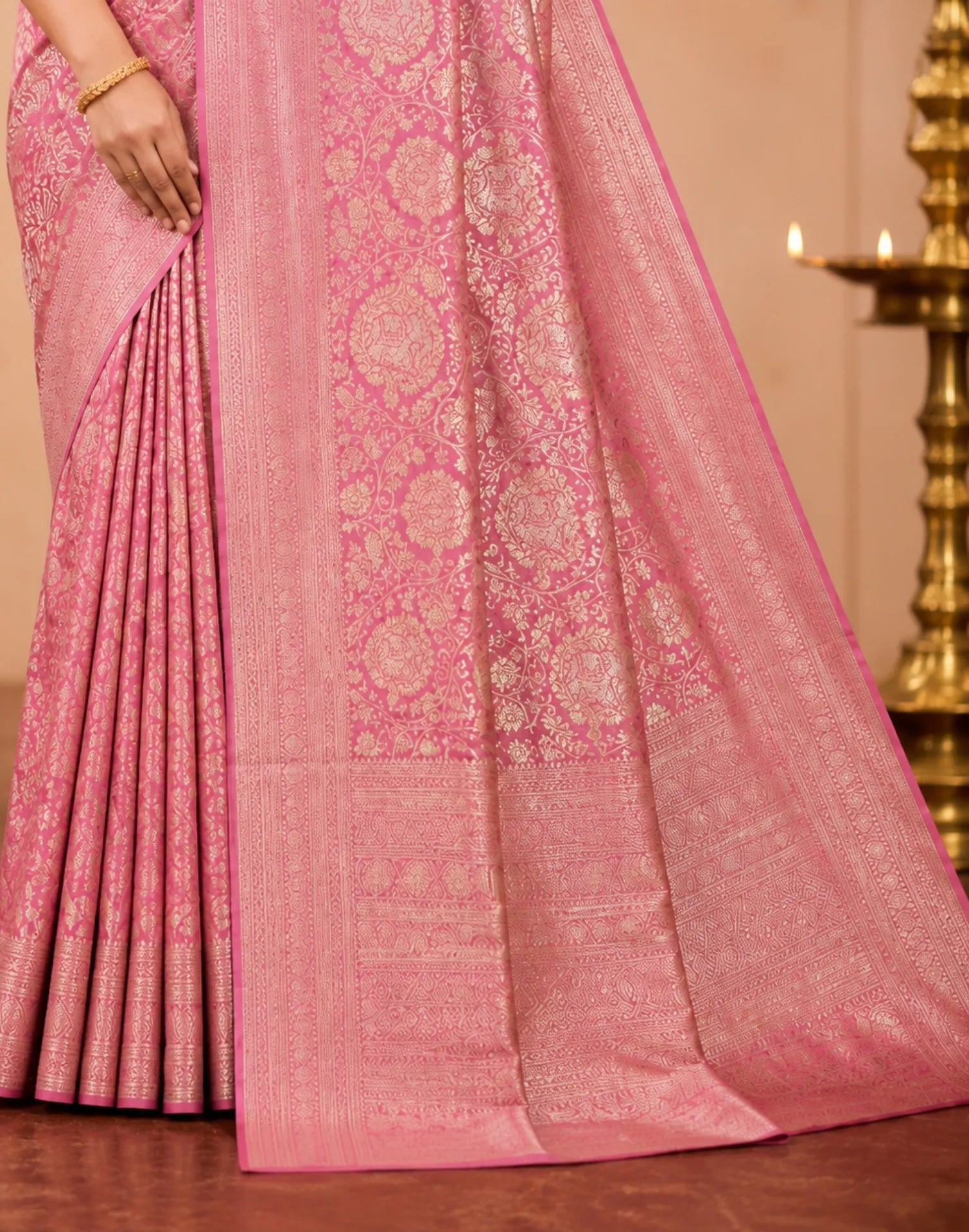 Brocade Blush Pink Saree