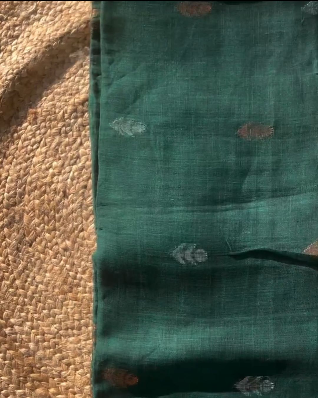 Cypress Green Silk Saree