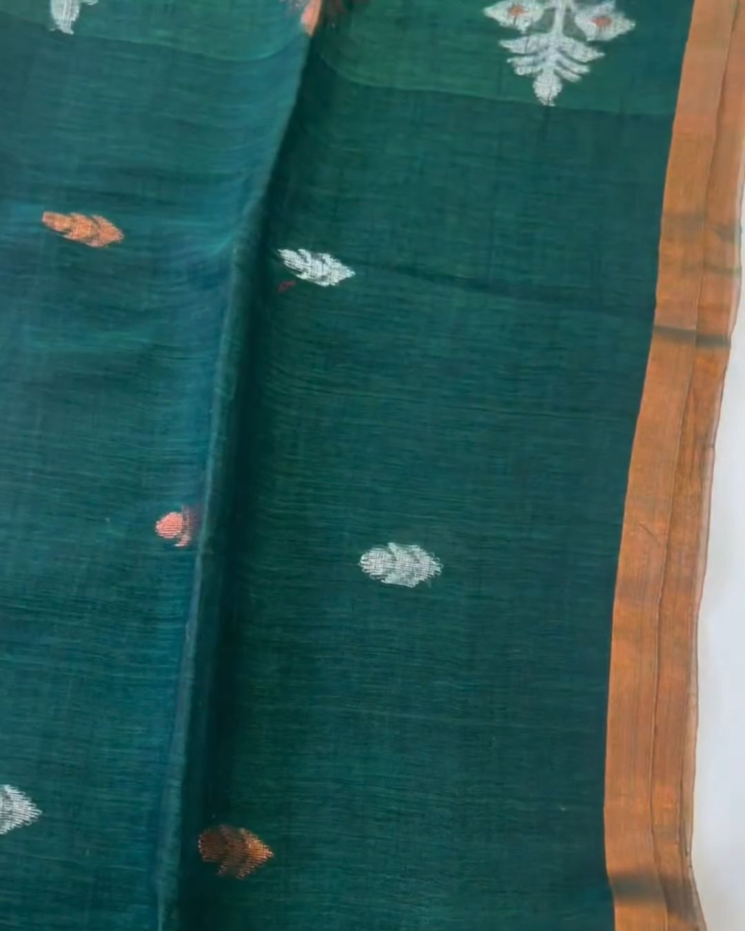 Cypress Green Silk Saree