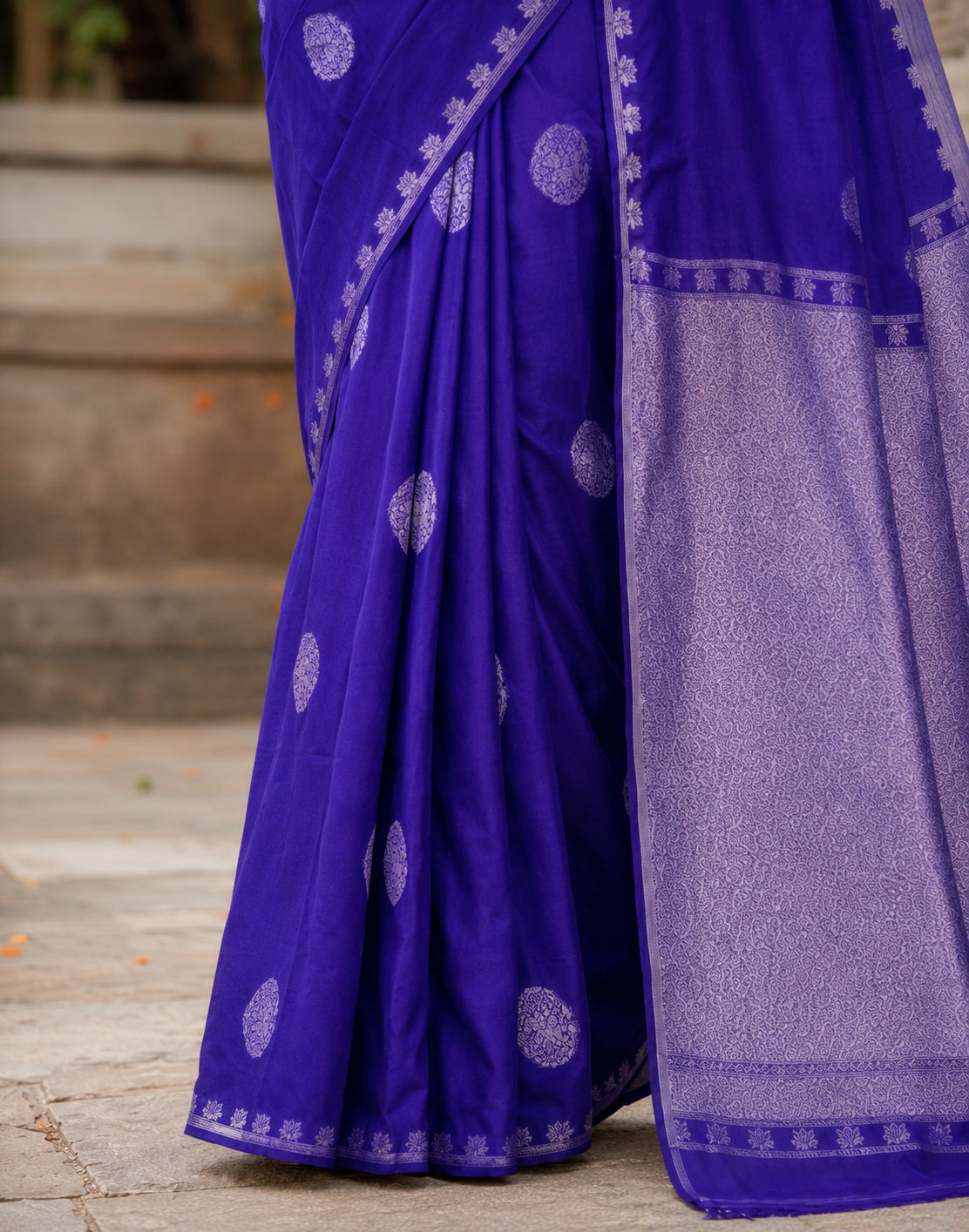 Dark Purple Silk Saree