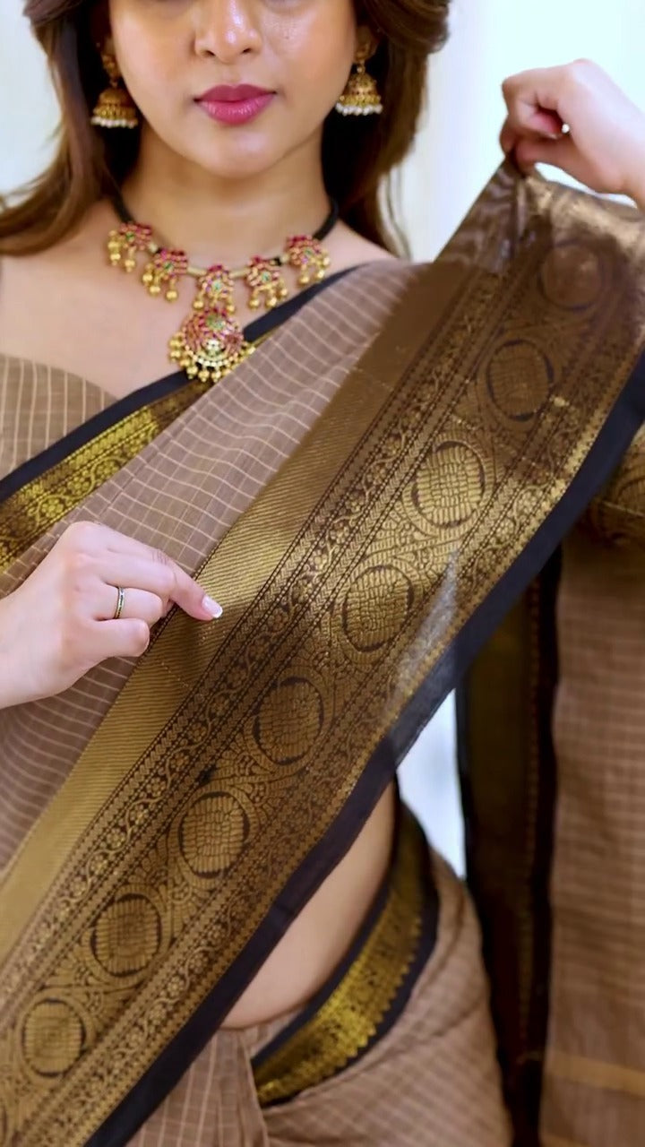 Black Elegance Silk Saree
