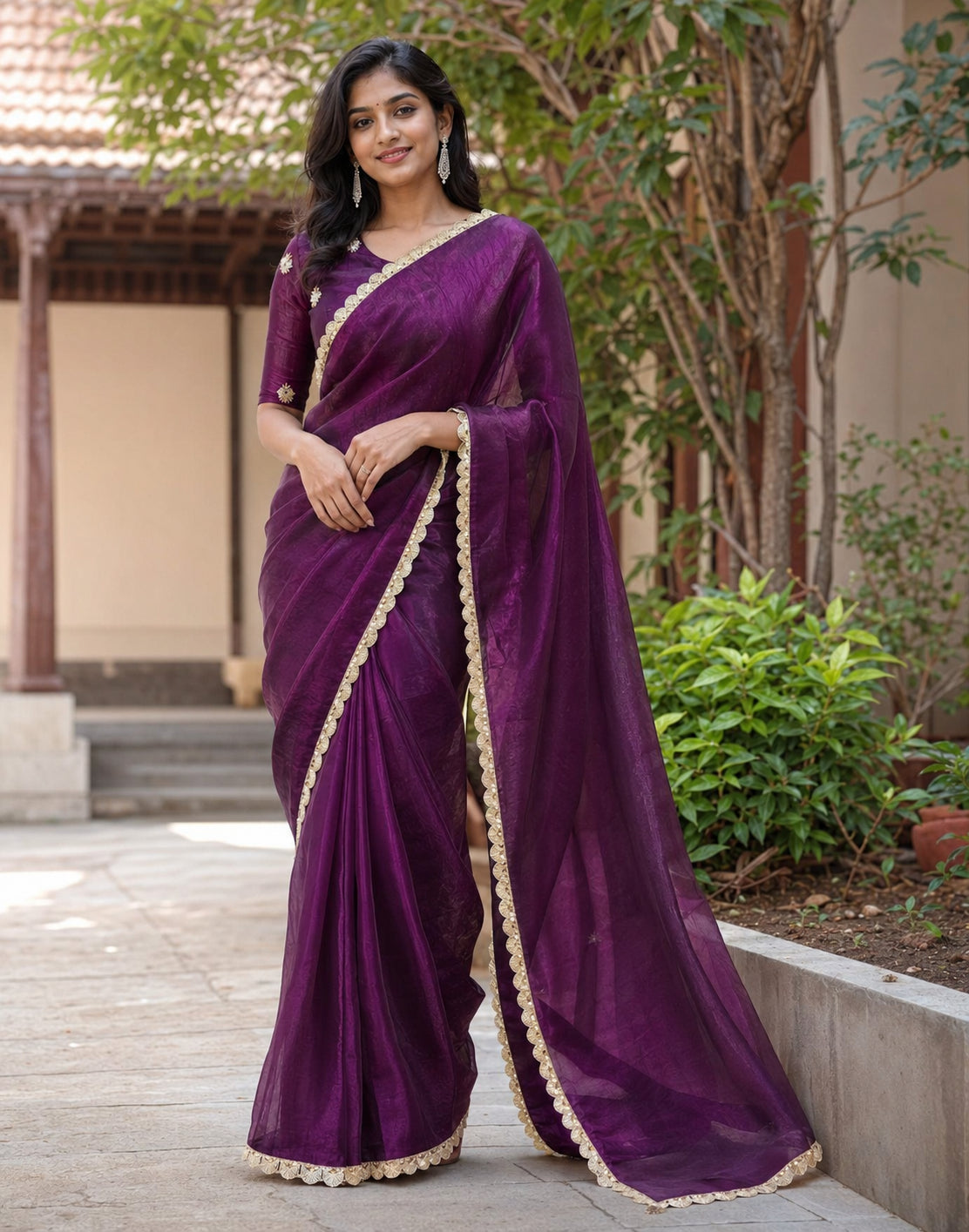 Elegant Space Silk Saree