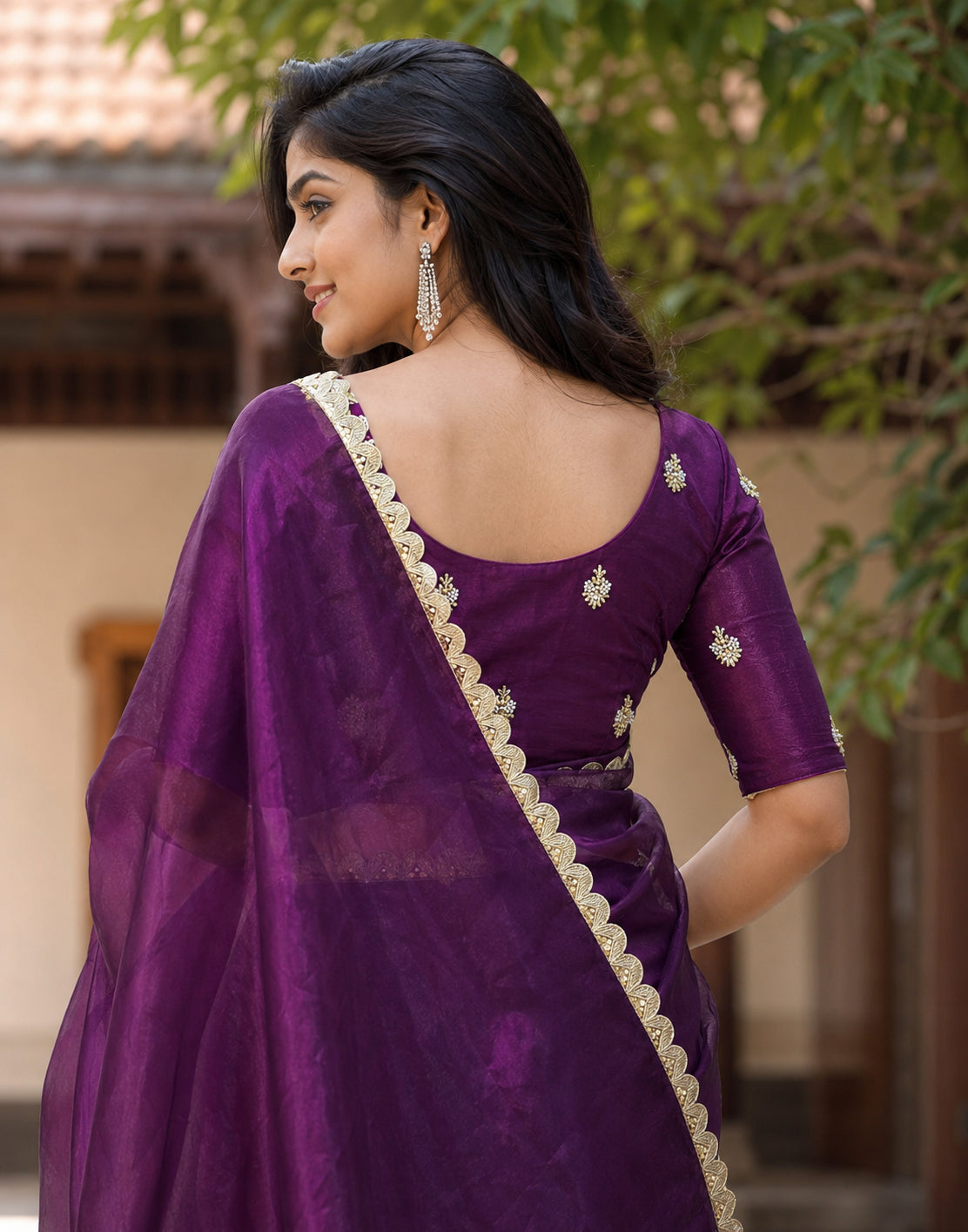 Elegant Space Silk Saree