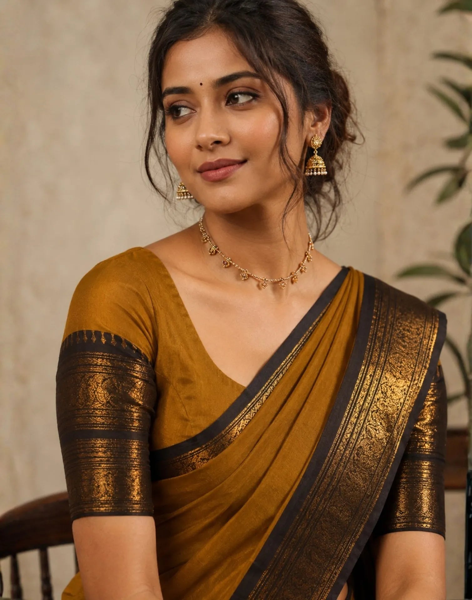 Golden Earth Silk Saree