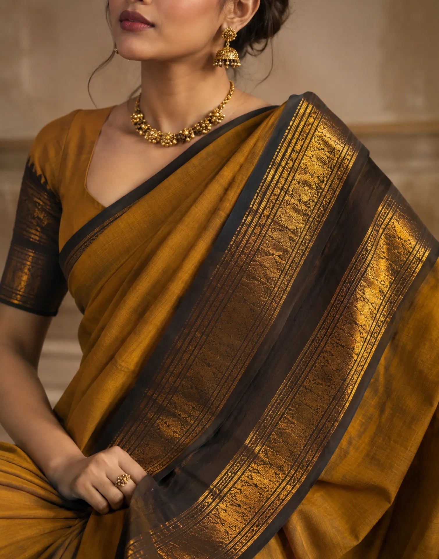 Golden Earth Silk Saree
