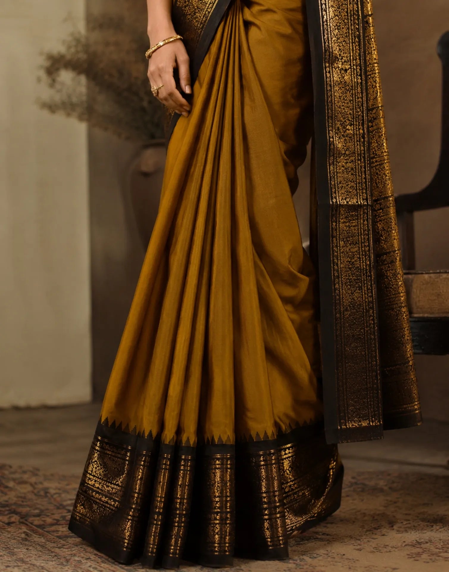 Golden Earth Silk Saree