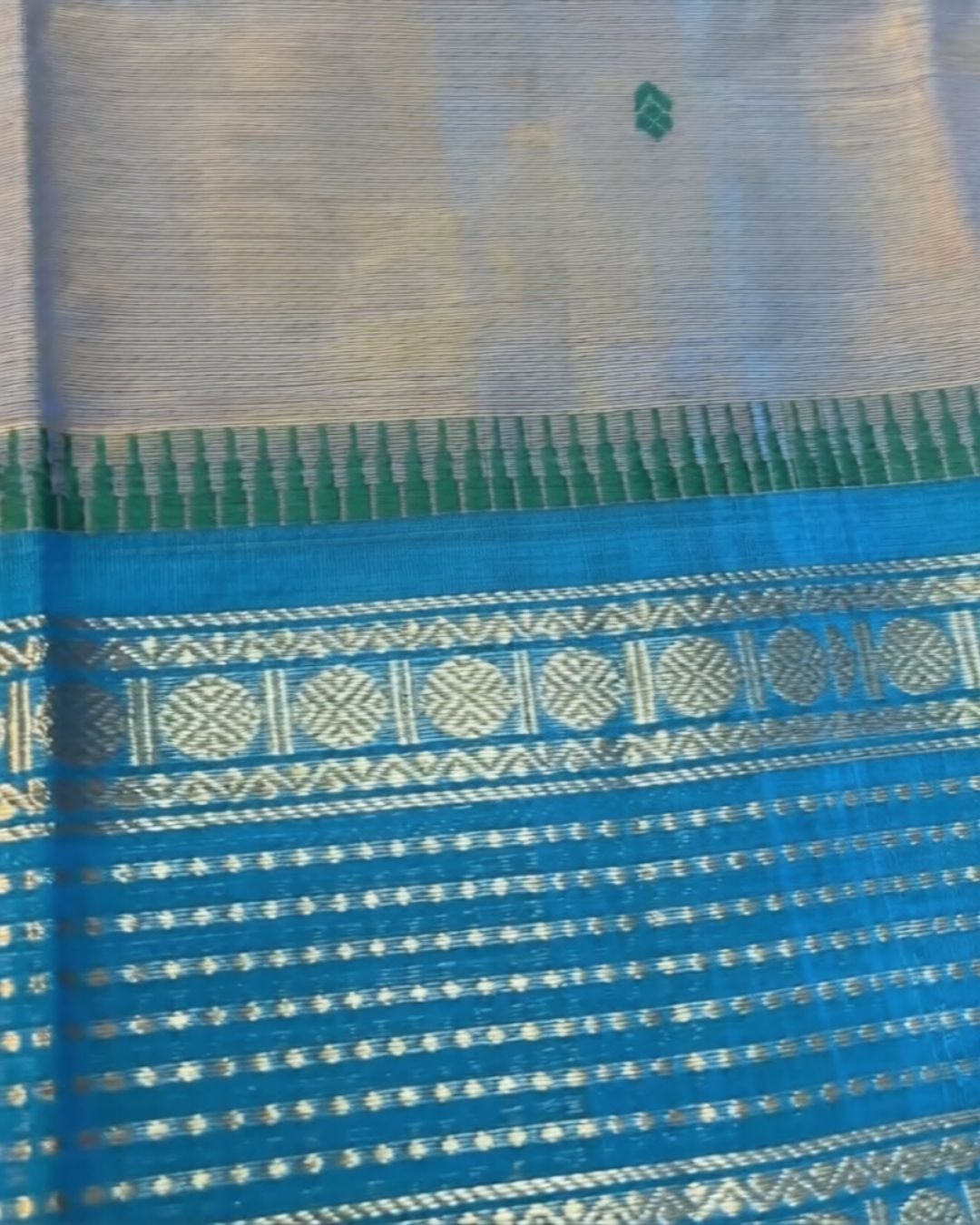 Gray-Sky Silk Saree