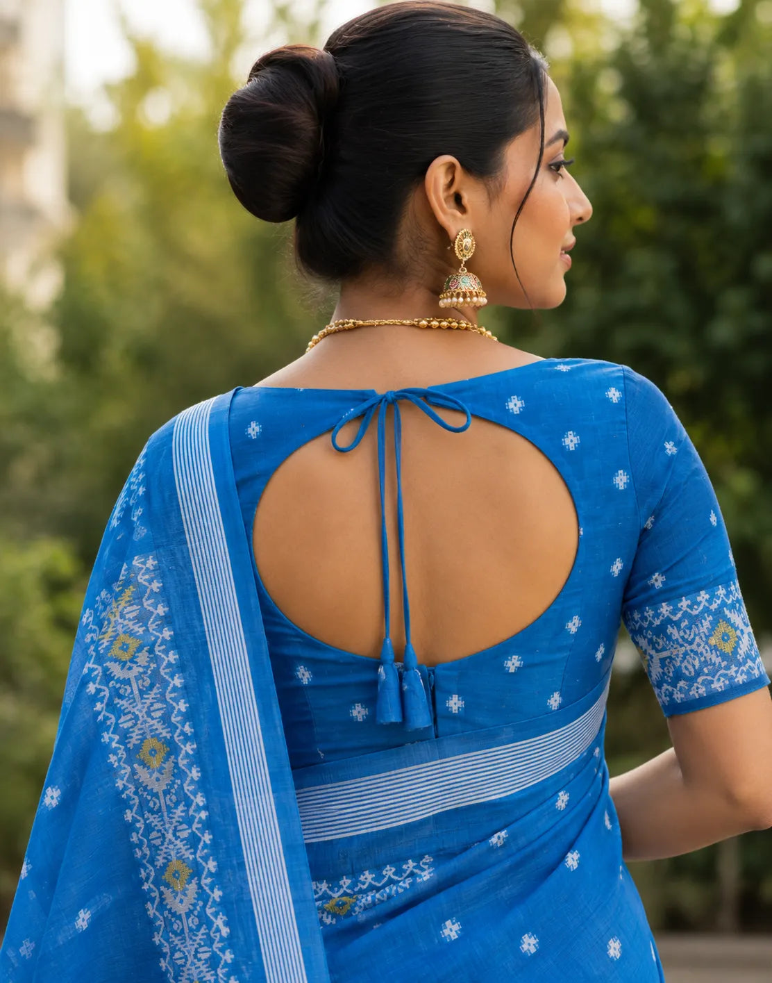 Neelima Jamdani Silk Saree