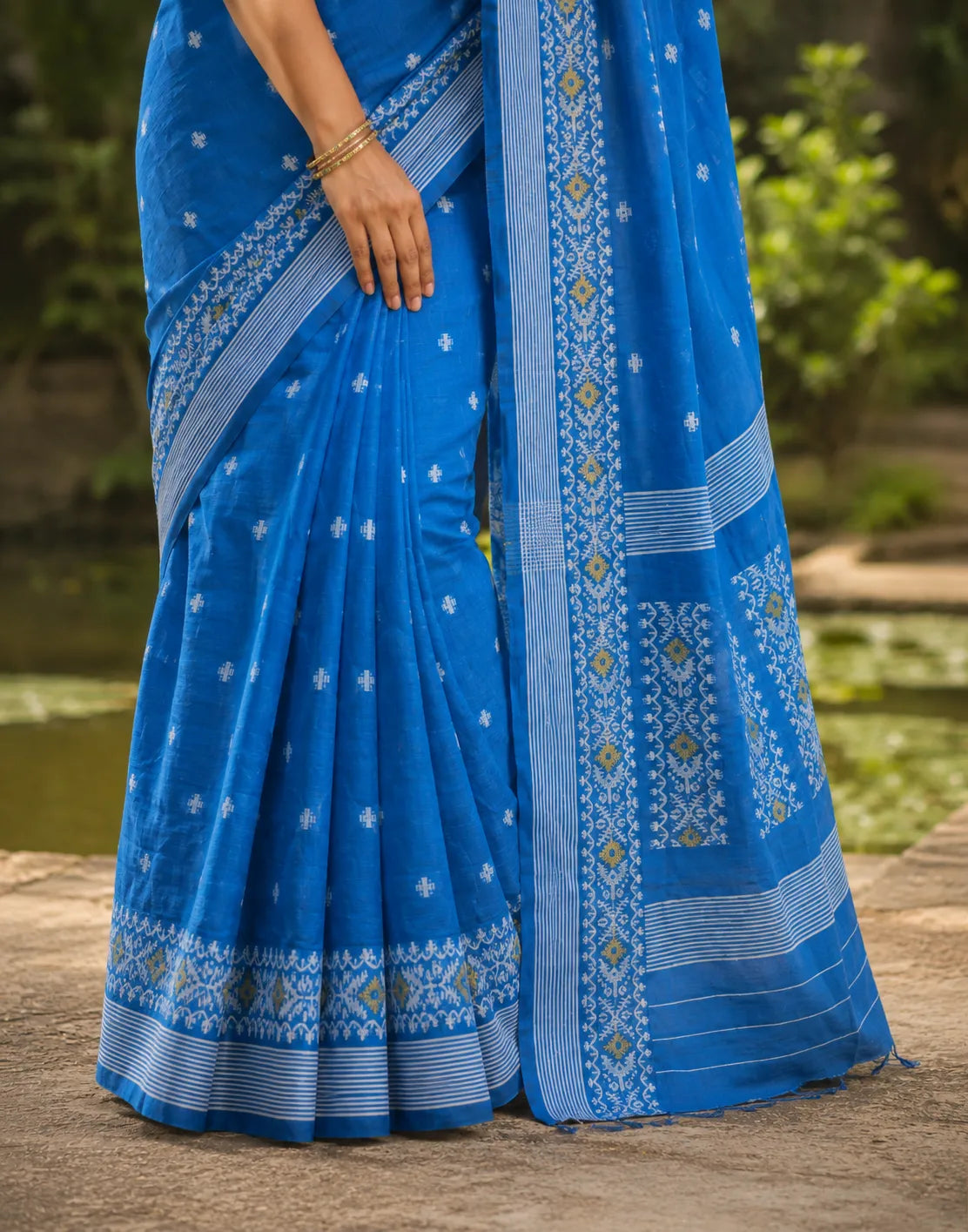 Neelima Jamdani Silk Saree