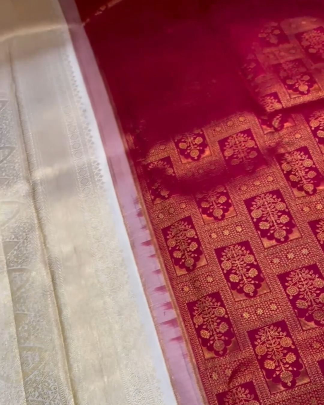 Vaira Oosi Pink Silk Saree
