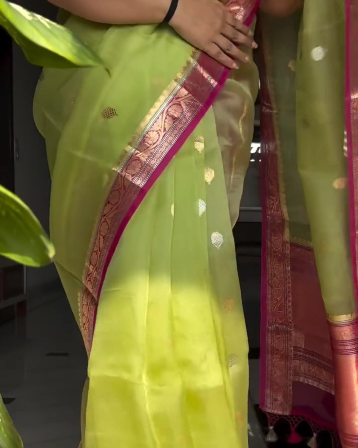 Zest Lime Silk Saree