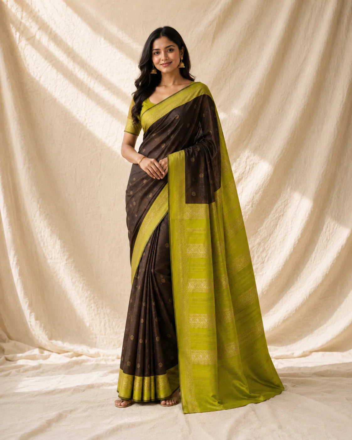 Cofee Vaira Oosi Silk Saree