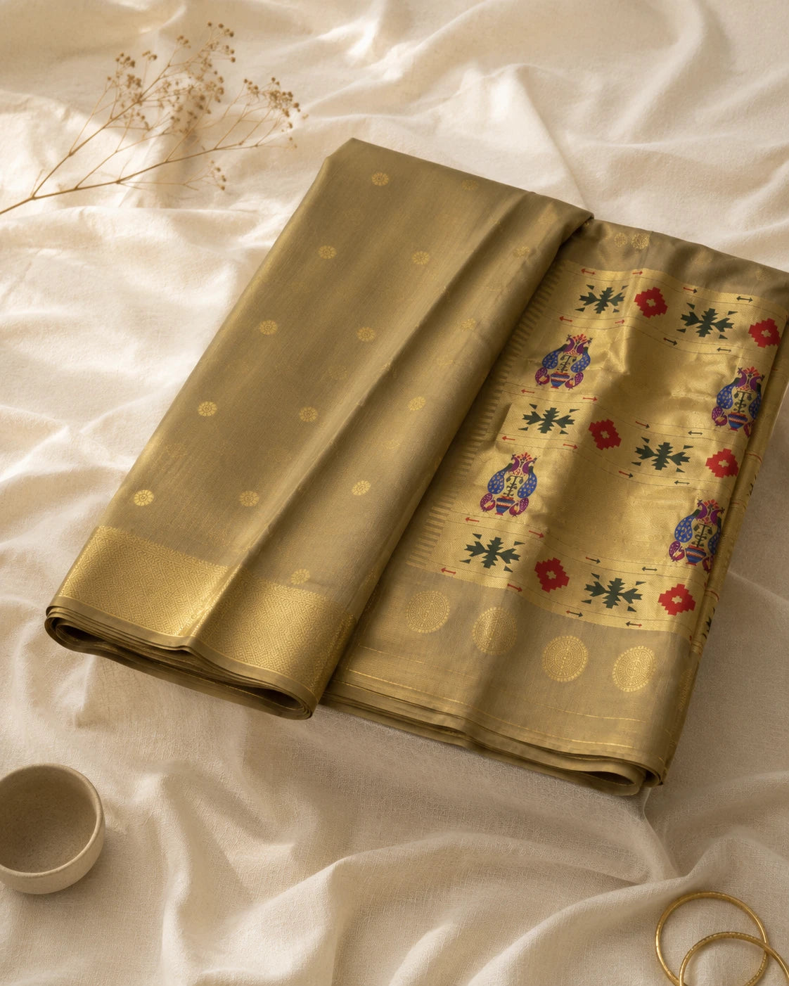 Elaichi Paithani Saree