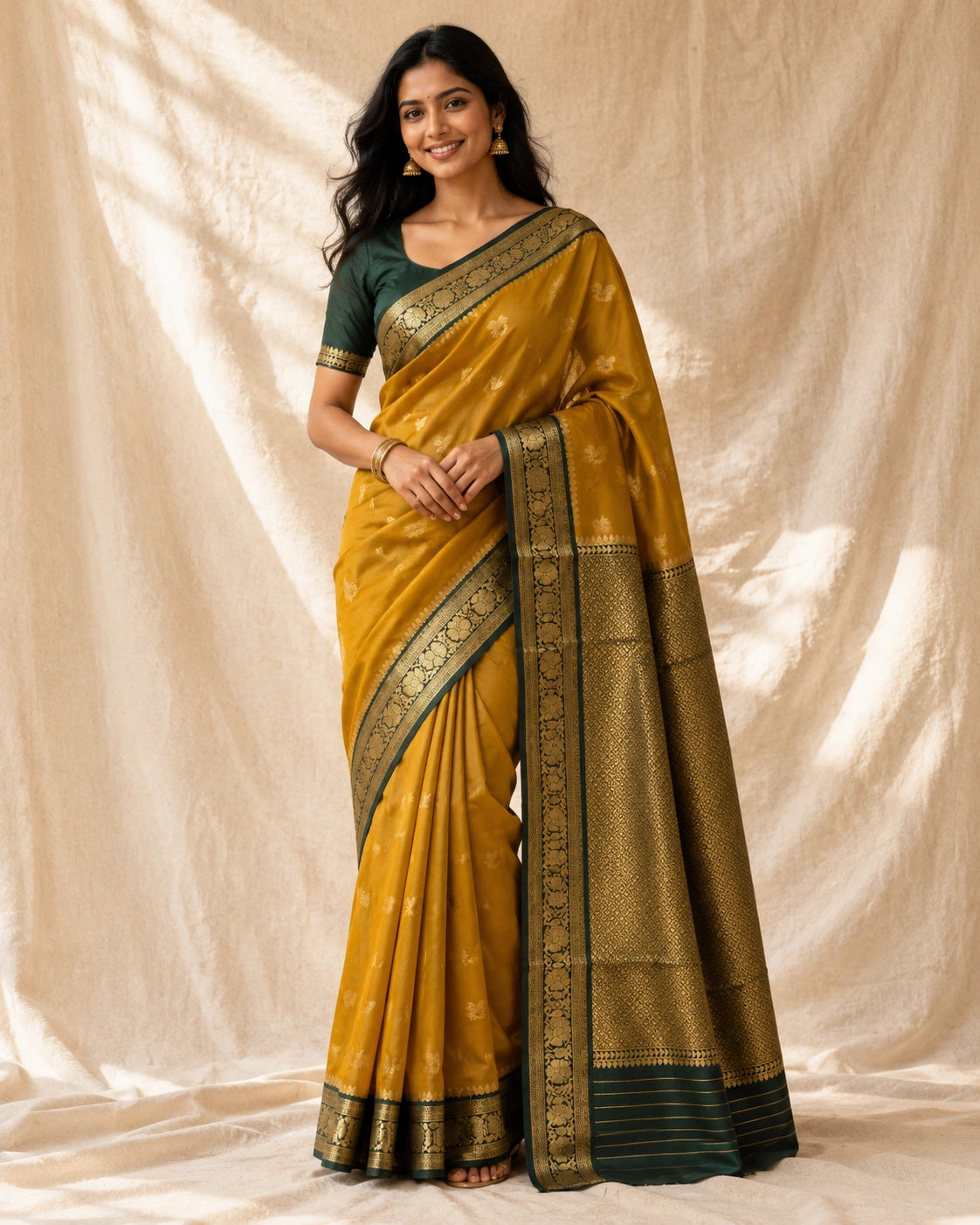 Manjal Kanjivaram Silk Saree