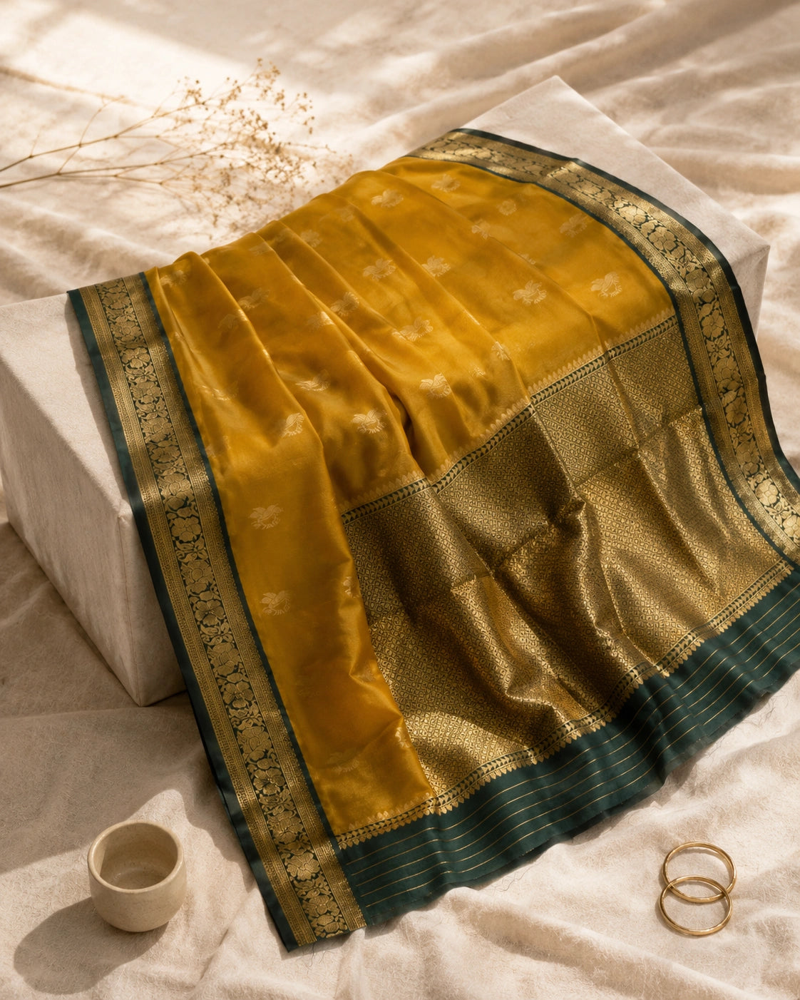 Manjal Kanjivaram Silk Saree