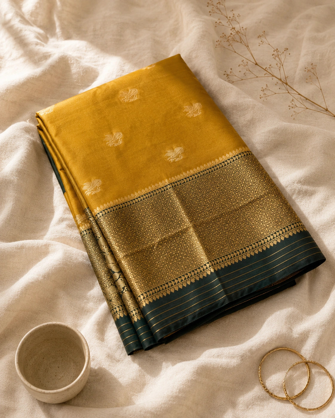 Manjal Kanjivaram Silk Saree