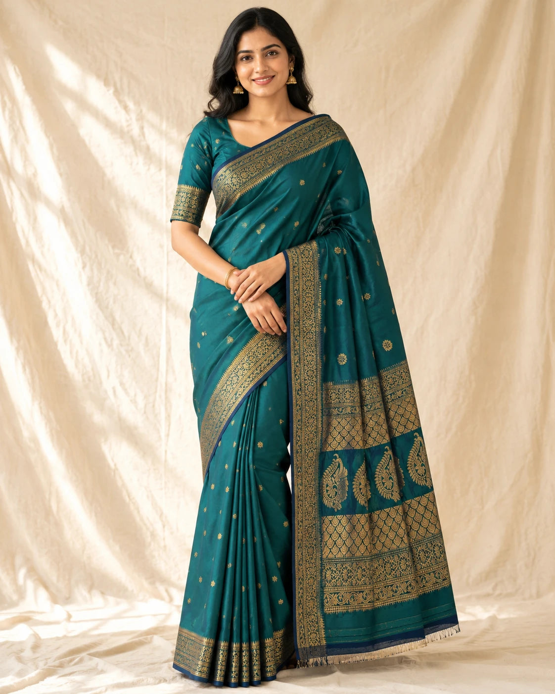 Peacock Royal Silk Saree