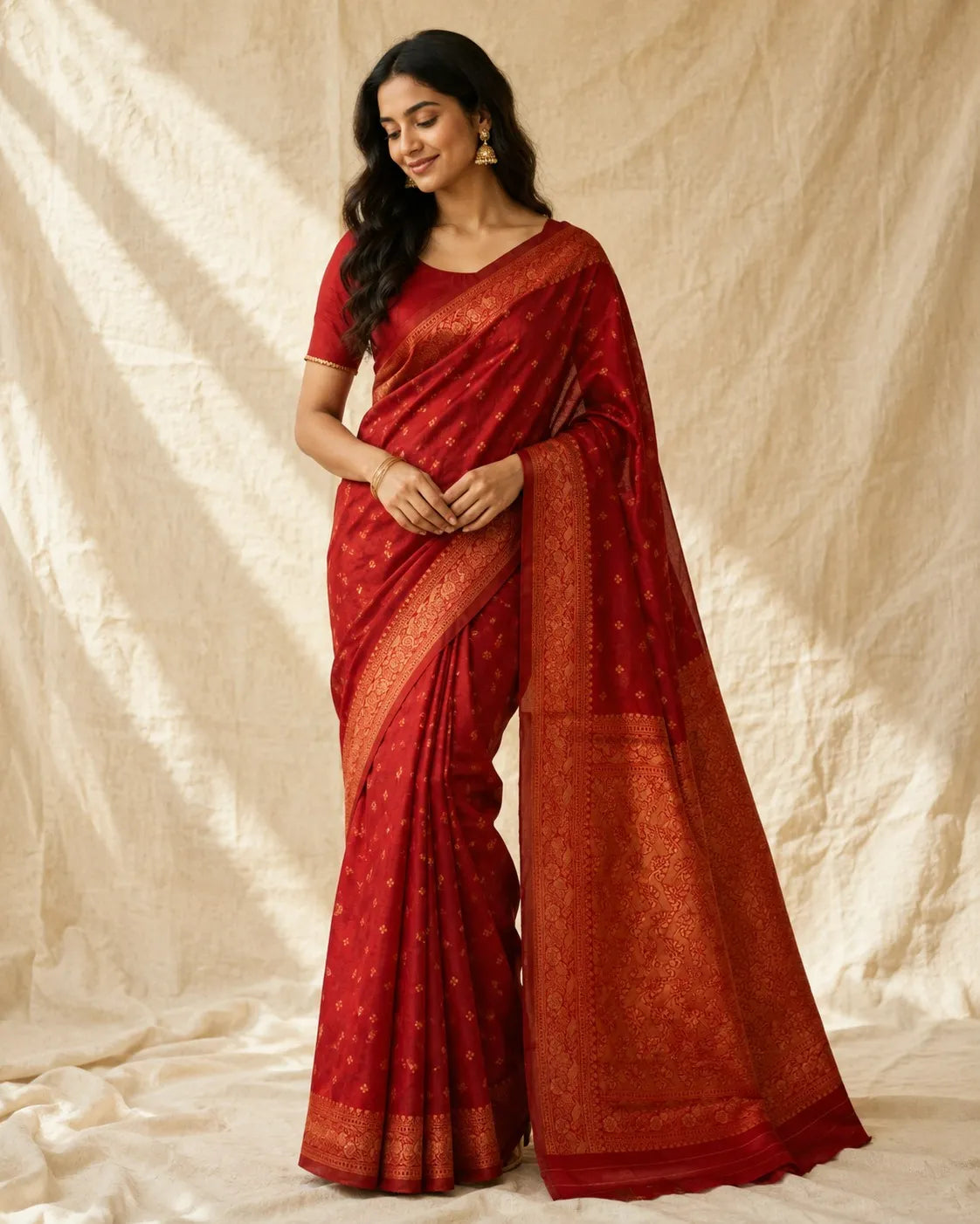Red Banarsi Silk Saree
