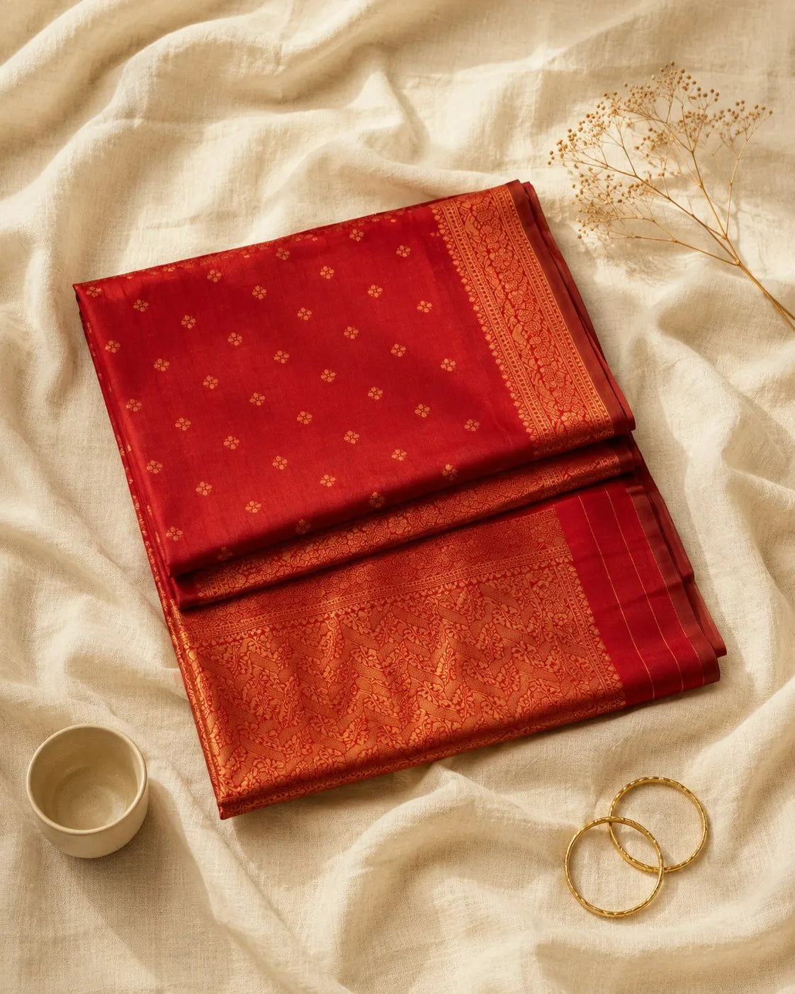 Red Banarsi Silk Saree