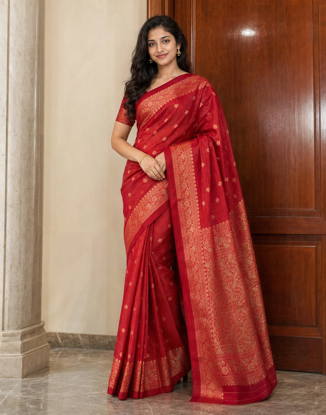 Red Banarsi Silk Saree