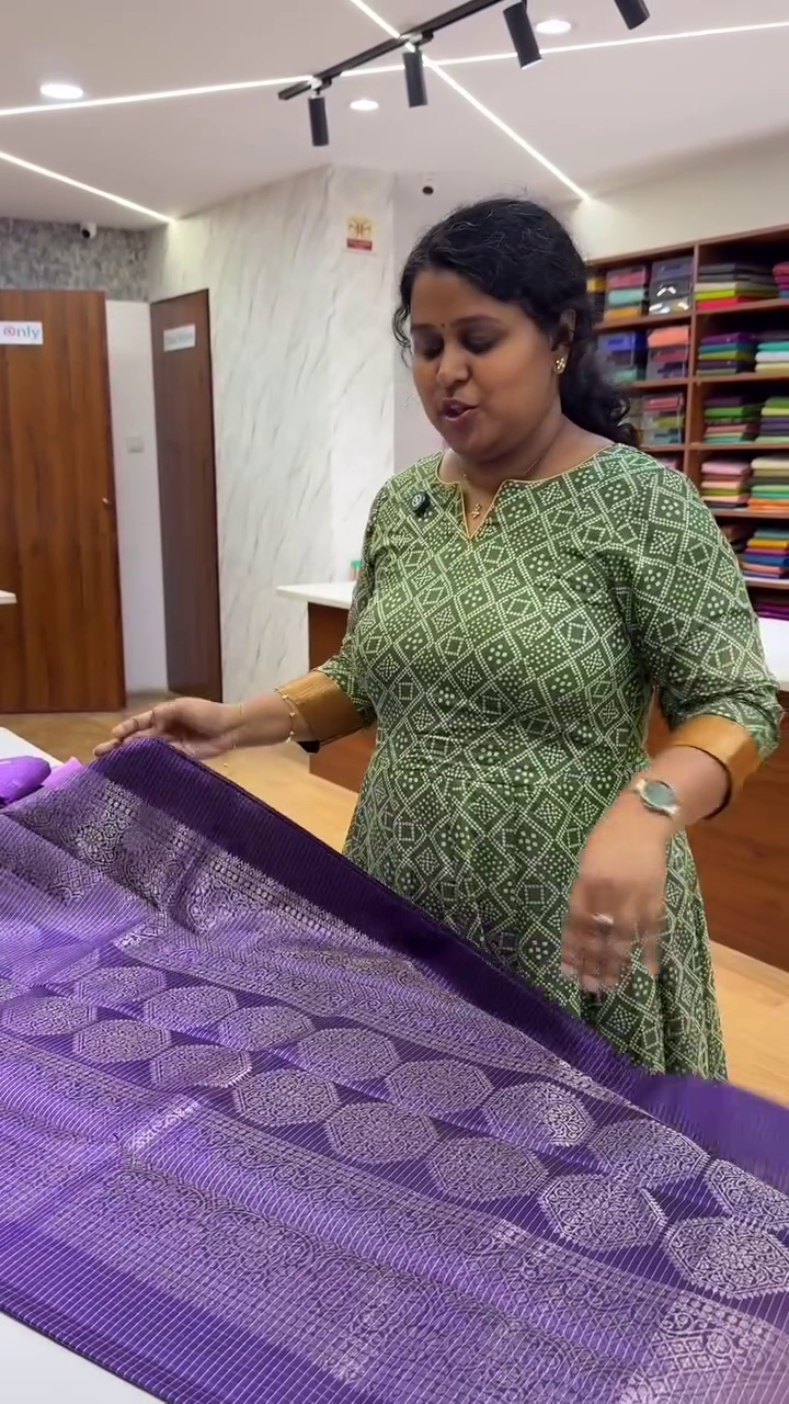 Purple Brocade Silk Saree