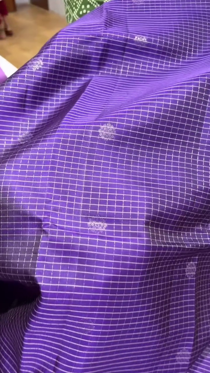 Purple Brocade Silk Saree