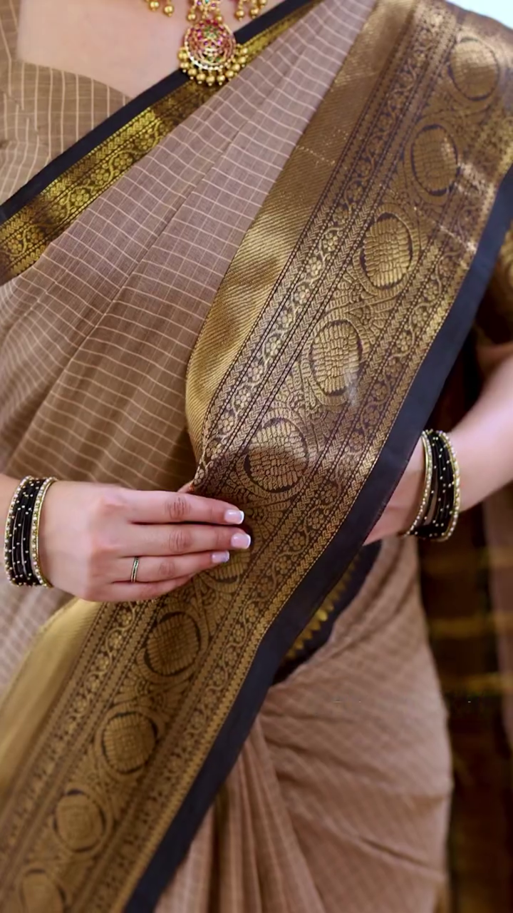 Black Elegance Silk Saree